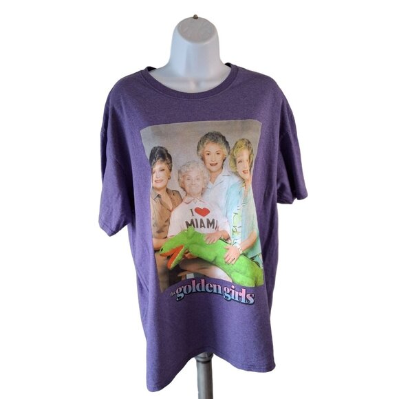 Golden Girls I Love Miami Graphic T-Shirt L Purple Nostalgia Television 90s - Picture 1 of 5